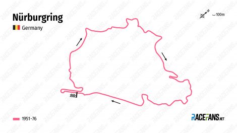 Nurburgring Nordschleife track map