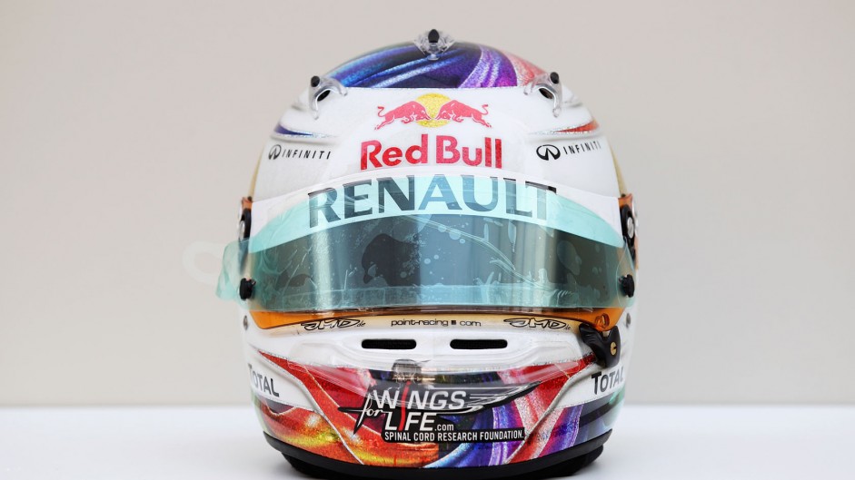 Sebastian Vettel helmet design, Red Bull, 2011 Singapore Grand Prix