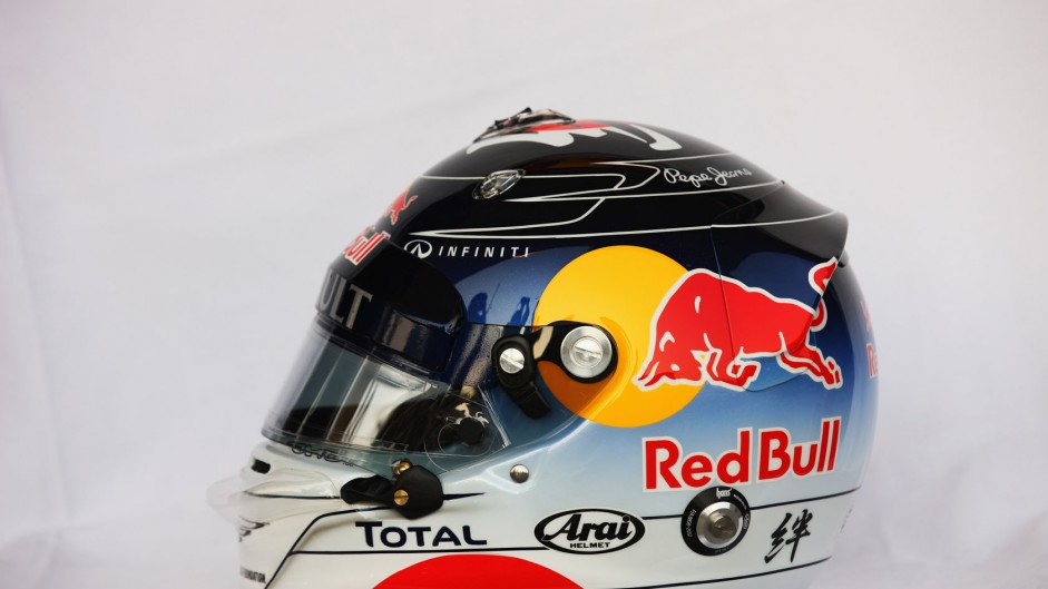 Sebastian Vettel helmet design, Red Bull, 2011 Japanese Grand Prix