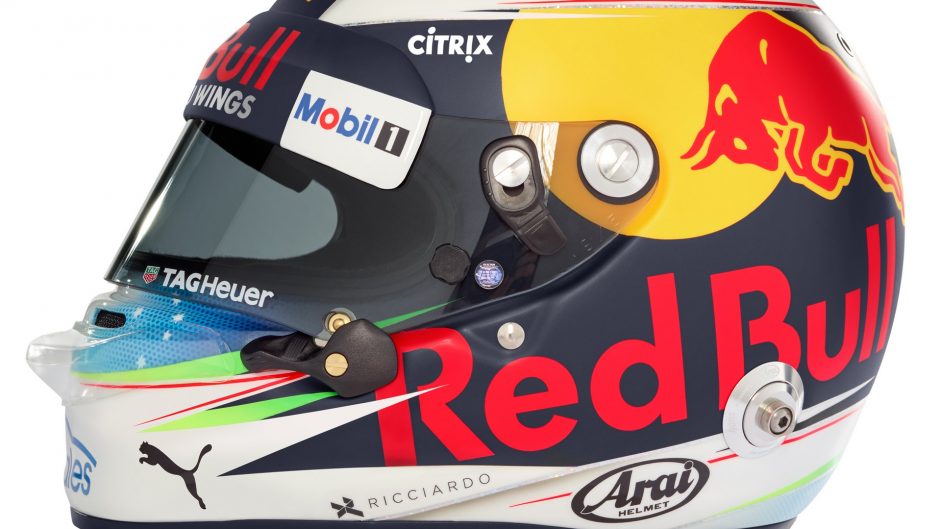 Daniel Ricciardo helmet, Red Bull, 2017