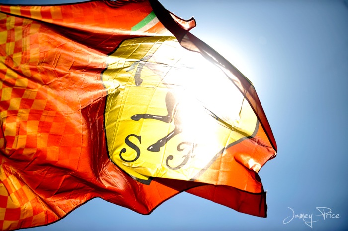 Ferrari flag, Italian Grand Prix, Monza, 2010