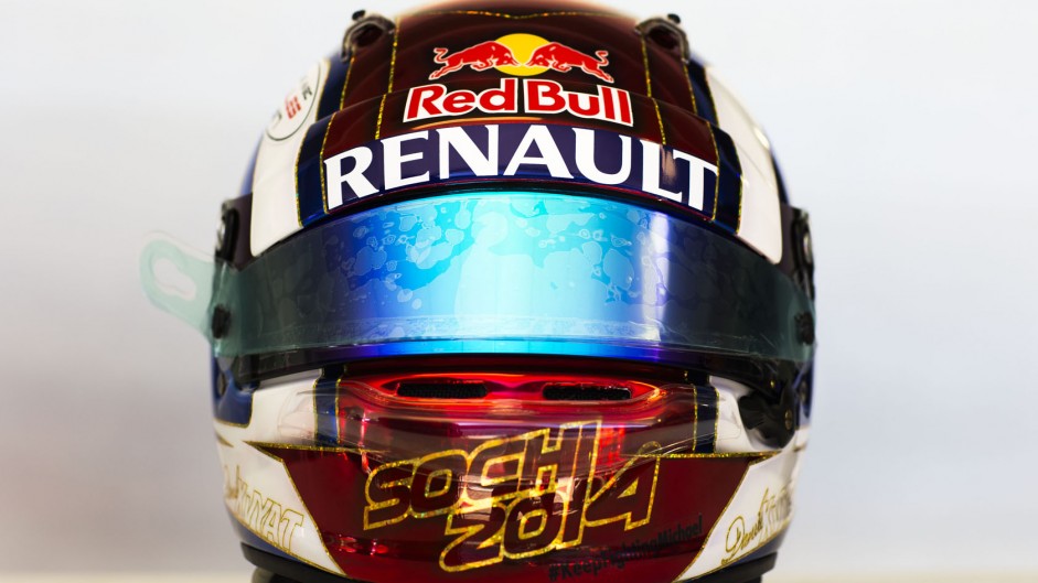 Daniil Kvyat helmet, Toro Rosso, Sochi Autodrom, 2014