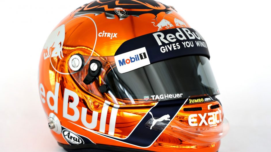 Max Verstappen helmet, Spa, 2017