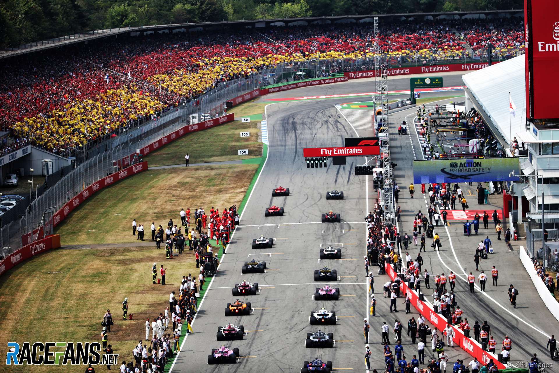 Formation lap, Hockenheimring, 2018