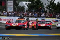 Ferrari hold one-two lead after six hours as night falls at Le Mans