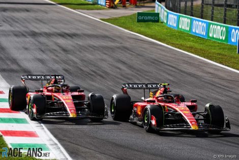 Carlos Sainz Jr and Charles Leclerc, Ferrari, Monza, 2023