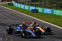 Alex Albon, Williams, and Oscar Piastri, McLaren, Monza, 2023