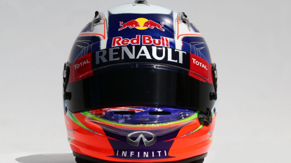 Daniel Ricciardo, Red Bull, helmet, 2014