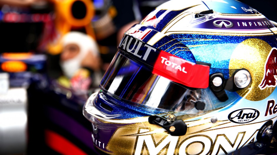 Daniel Ricciardo helmet, Red Bull, Monte-Carlo, 2014