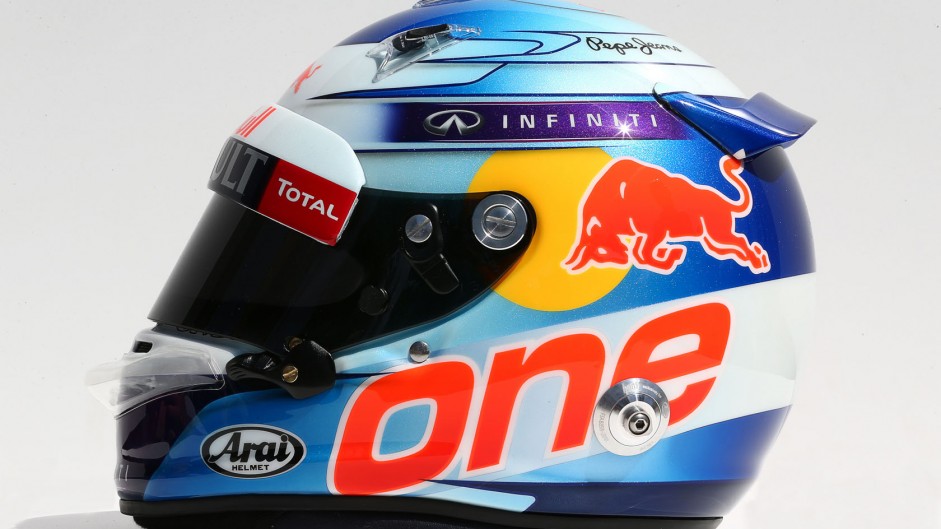 Sebastian Vettel helmet, Red Bull, 2014