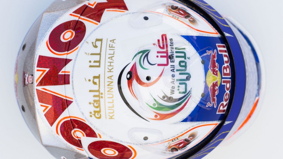 Daniel Ricciardo helmet, Toro Rosso, Monaco, 2013