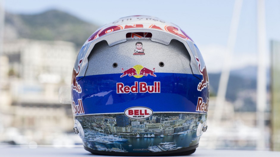 Daniel Ricciardo helmet, Toro Rosso, Monaco, 2013