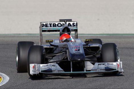 Michael Schumacher in the Mercedes W01