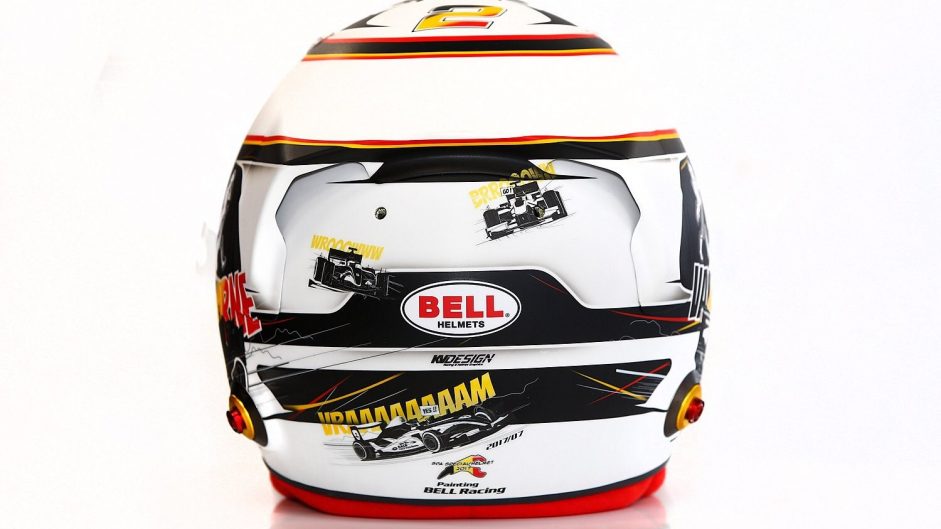 Stoffel Vandoorne's helmet, McLaren, Spa-Francorchamps, 2017