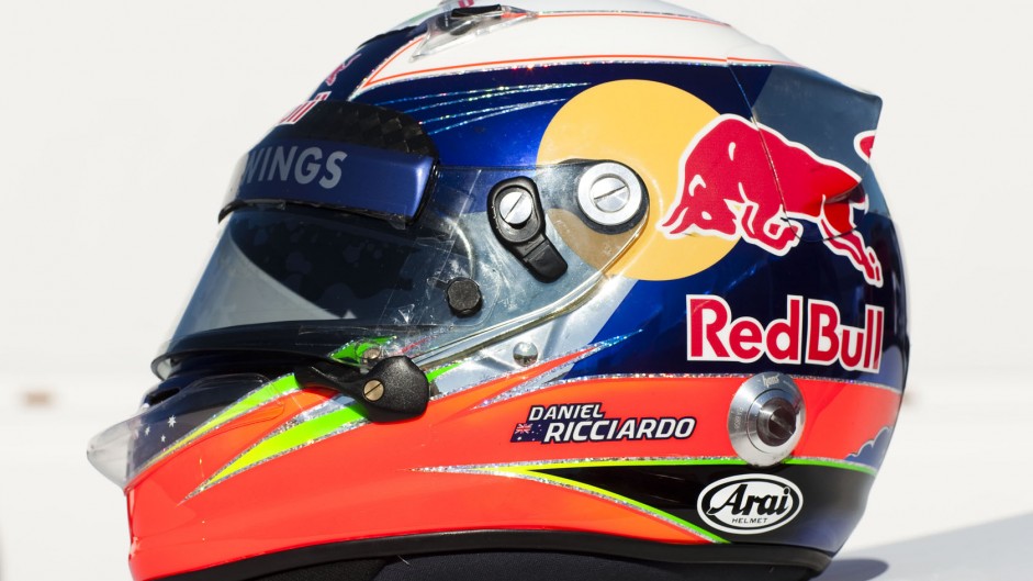 Daniel Ricciardo helmet, Toro Rosso, 2012