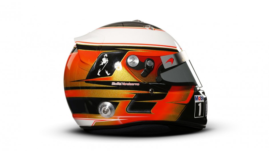 Stoffel Vandoorne helmet, McLaren, 2014