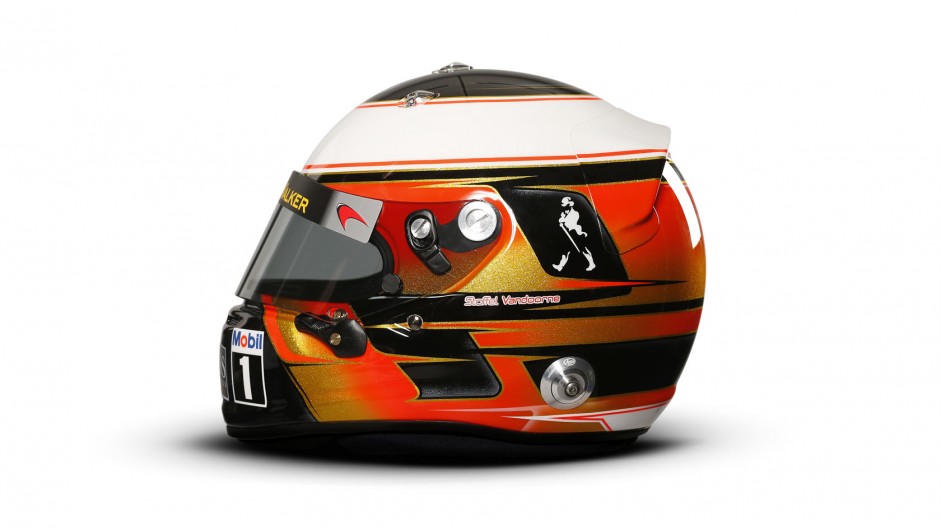 Stoffel Vandoorne helmet, McLaren, 2014