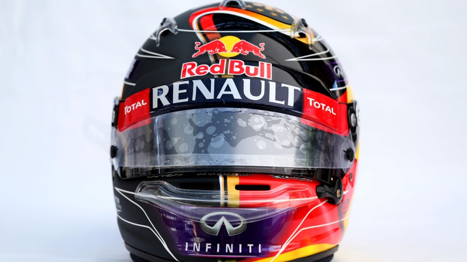 Sebastian Vettel's world cup helmet, Hockenheimring, 2014