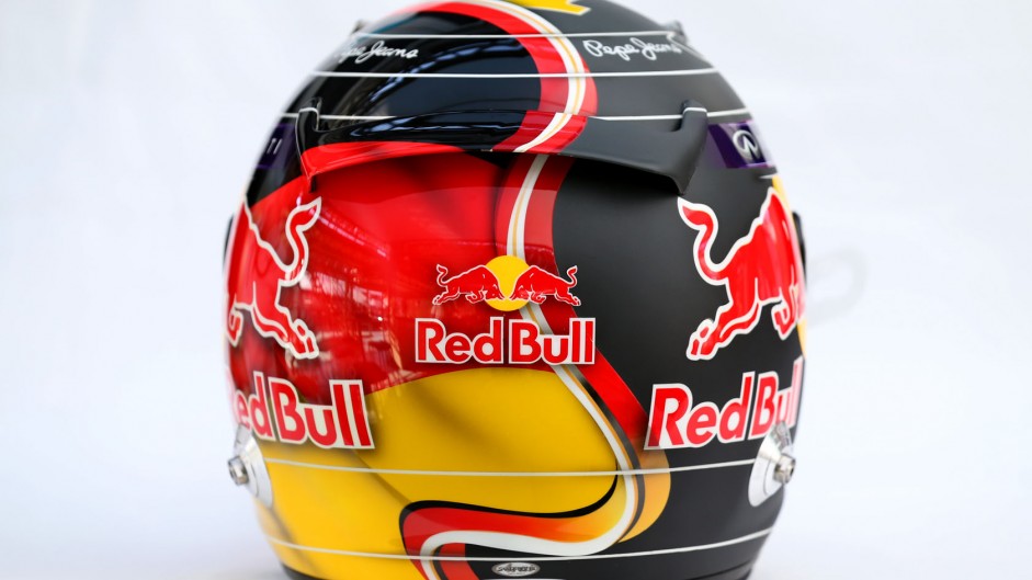 Sebastian Vettel's world cup helmet, Hockenheimring, 2014