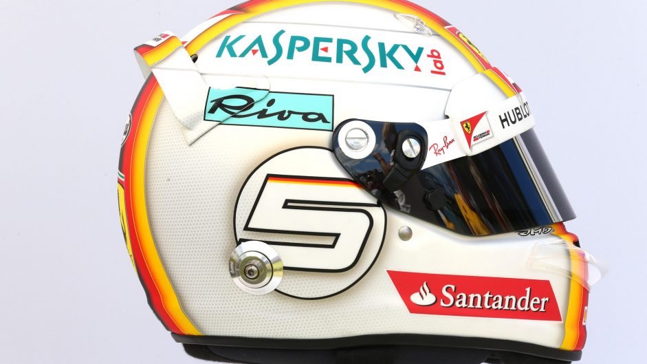 Sebastian Vettel helmet, Ferrari, 2017