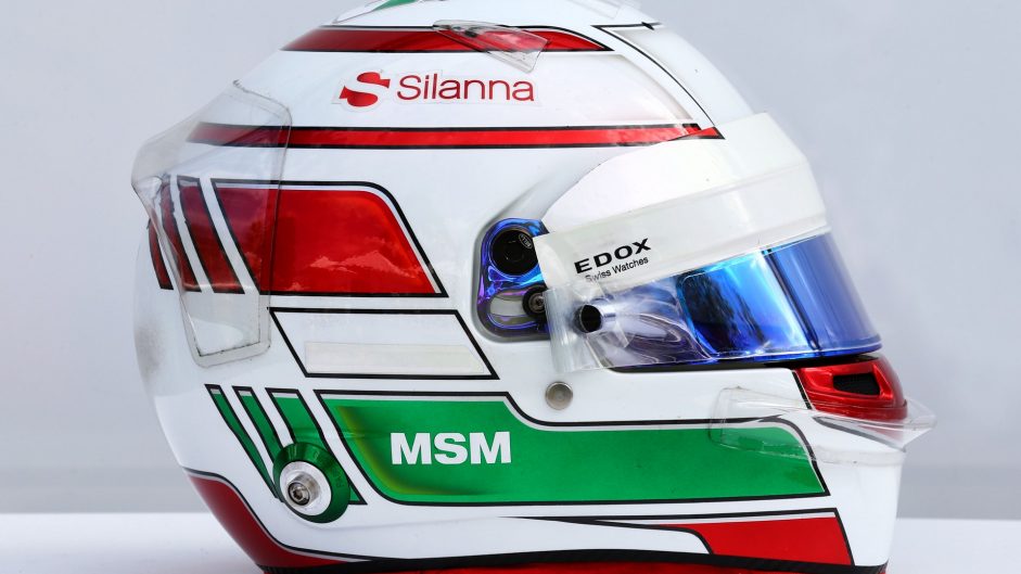 Antonio Giovinazzi helmet, Sauber, 2017