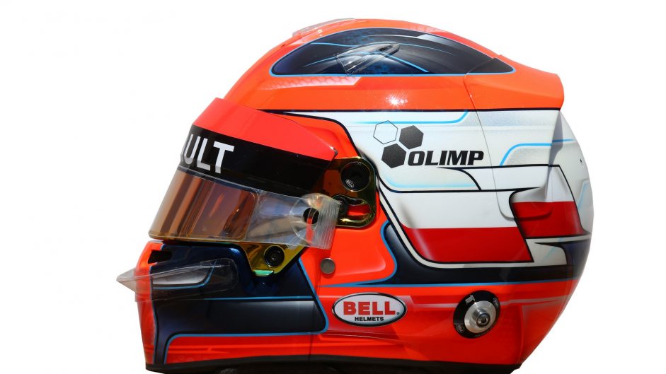 Robert Kubica helmet, Renault, 2017