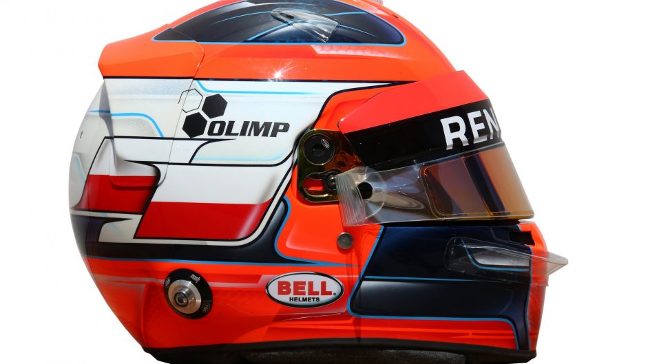 Robert Kubica helmet, Renault, 2017