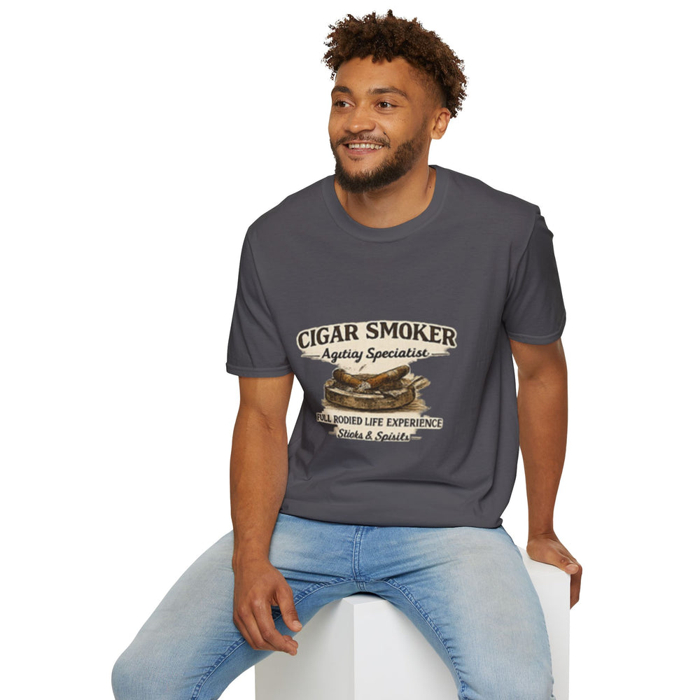 Cigar Smoker graphic tee T-Shirt | Vintage cigars, pipe illustration