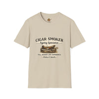Cigar Smoker graphic tee T-Shirt | Vintage cigars, pipe illustration